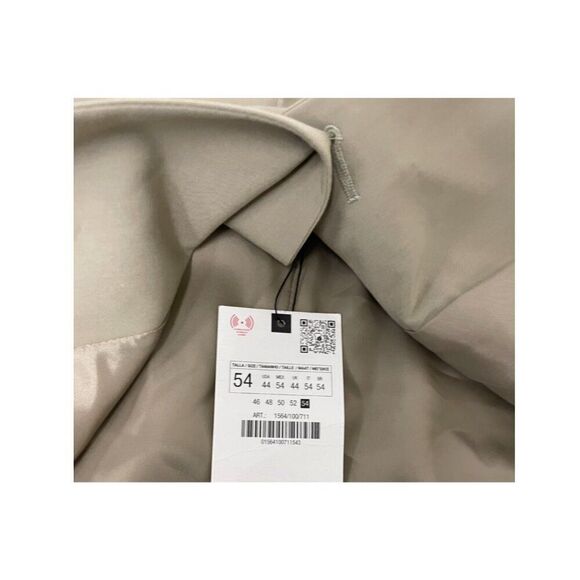 Zara Mens Suit Coat Blazer Jacket Khaki Tan EU 54 US 44 Slim Fit 1564/100 NWT - Picture 5 of 9